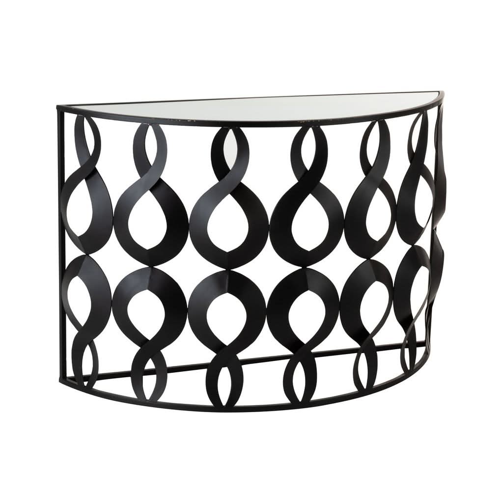 Console Métal et Verre Noir Design - Designix