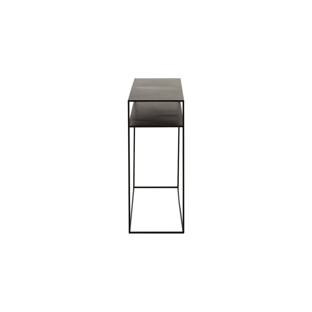 Console Métal Noir Étagères Rectangulaire - Designix