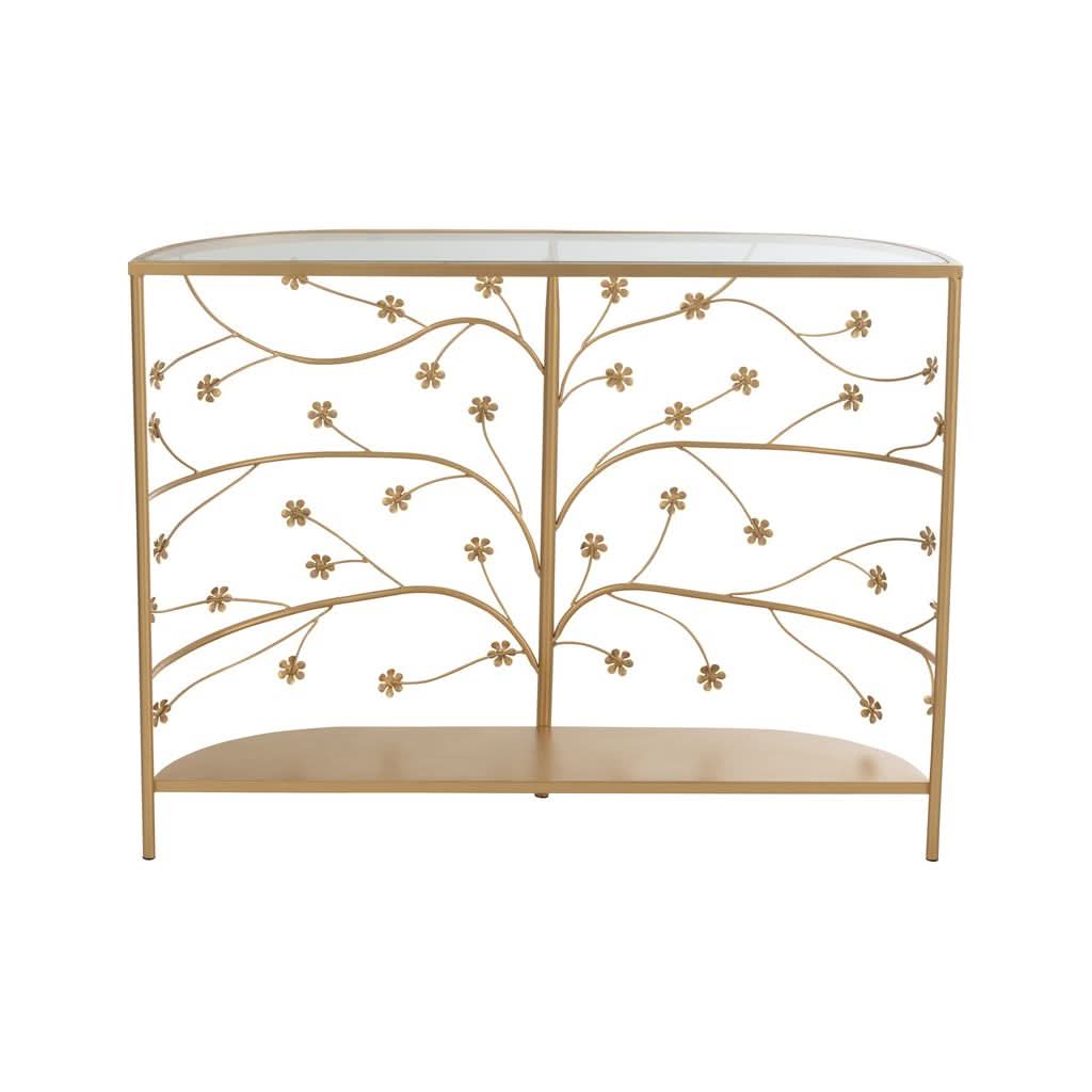 Console Métallique Dorée Élégante - Designix