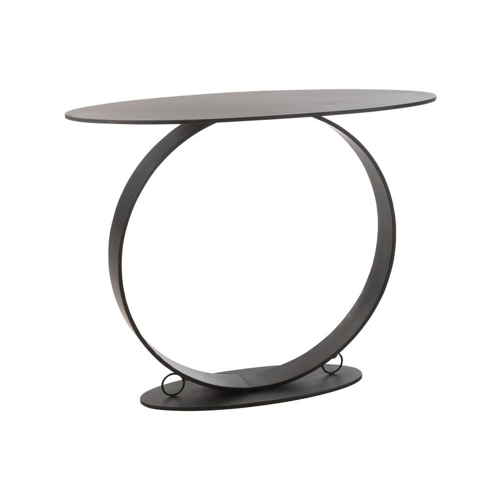 Console Métallique Noir Élégante - Designix