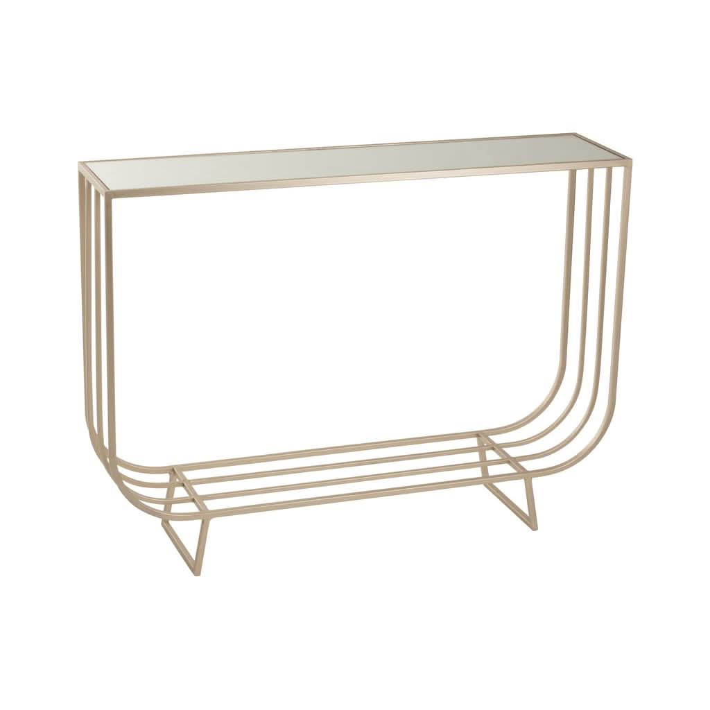 Console Métallique Verre Argenté - Designix