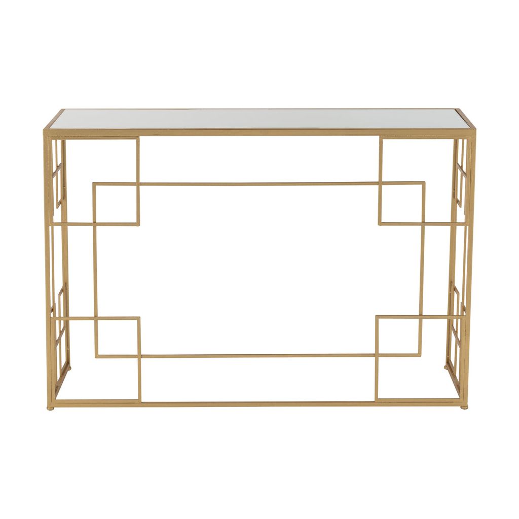 Console Métallique Verre Doré - Designix