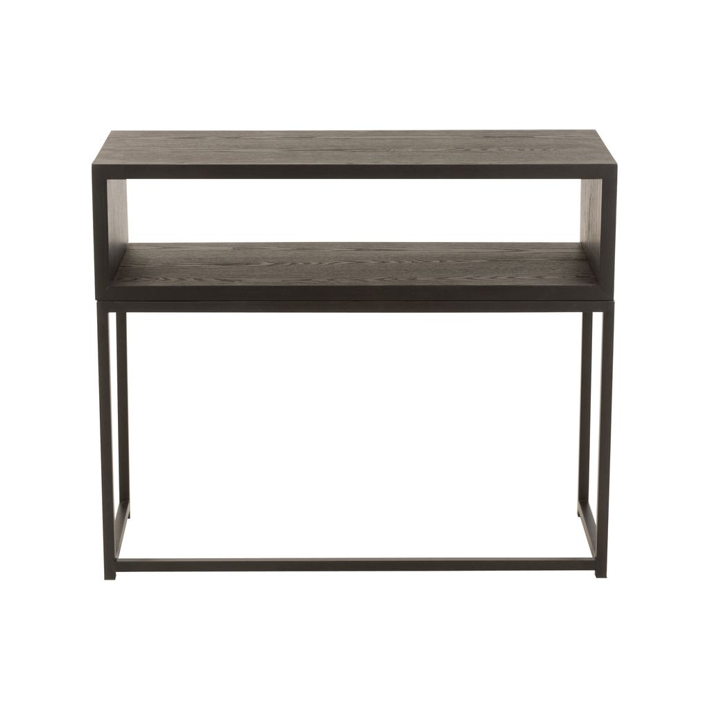 Console ouverte en bois/métal noir | Designix - - https://designix.fr