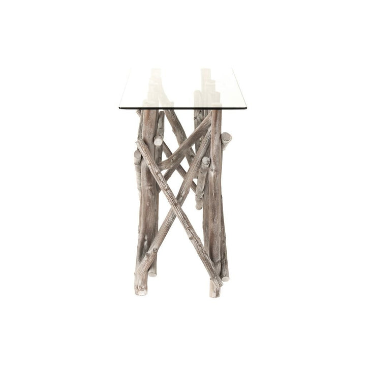 Console Rectangulaire Bois Verre - Designix