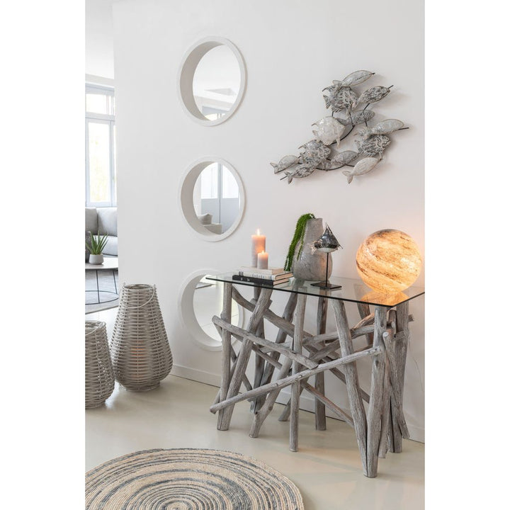 Console Rectangulaire Bois Verre - Designix