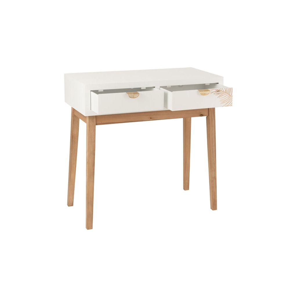 Console Tiroirs Bois MDF Blanc - Designix