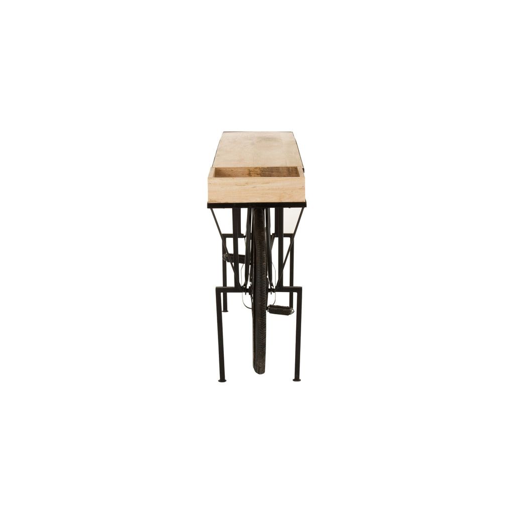 Console Vélo Métal Bois Mango Noir Naturel - Designix