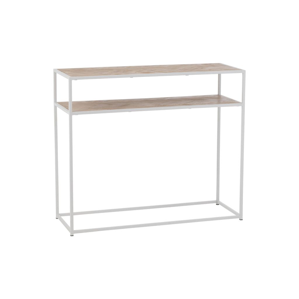 Console Zigzag Bois Métal Blanc - Designix