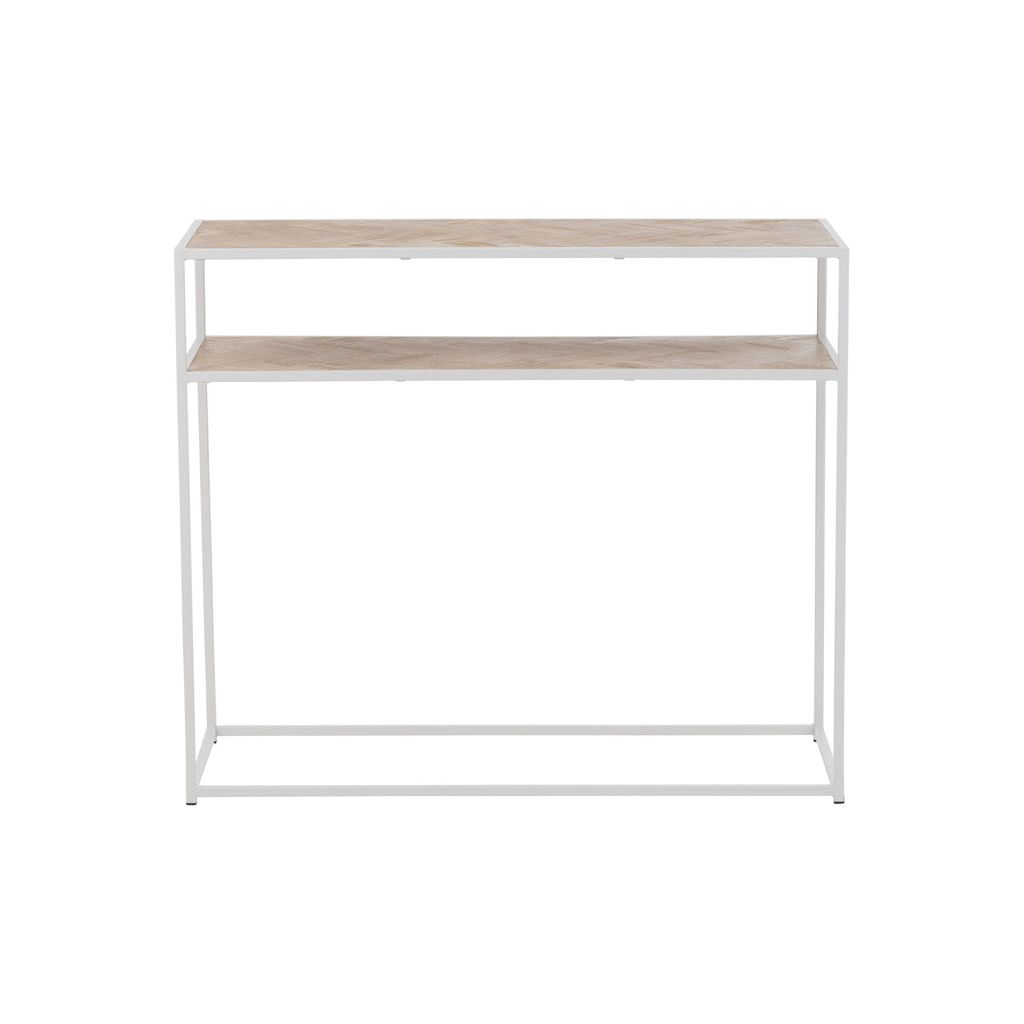 Console Zigzag Bois Métal Blanc - Designix