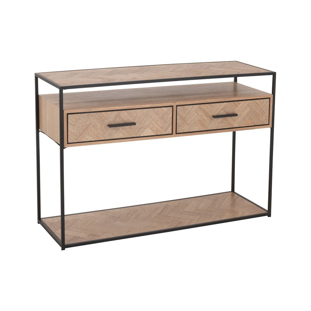 Console Zigzag Bois Métal Noir - Designix
