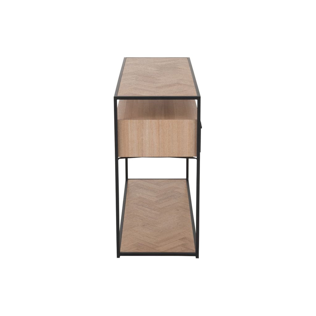 Console Zigzag Bois Métal Noir - Designix