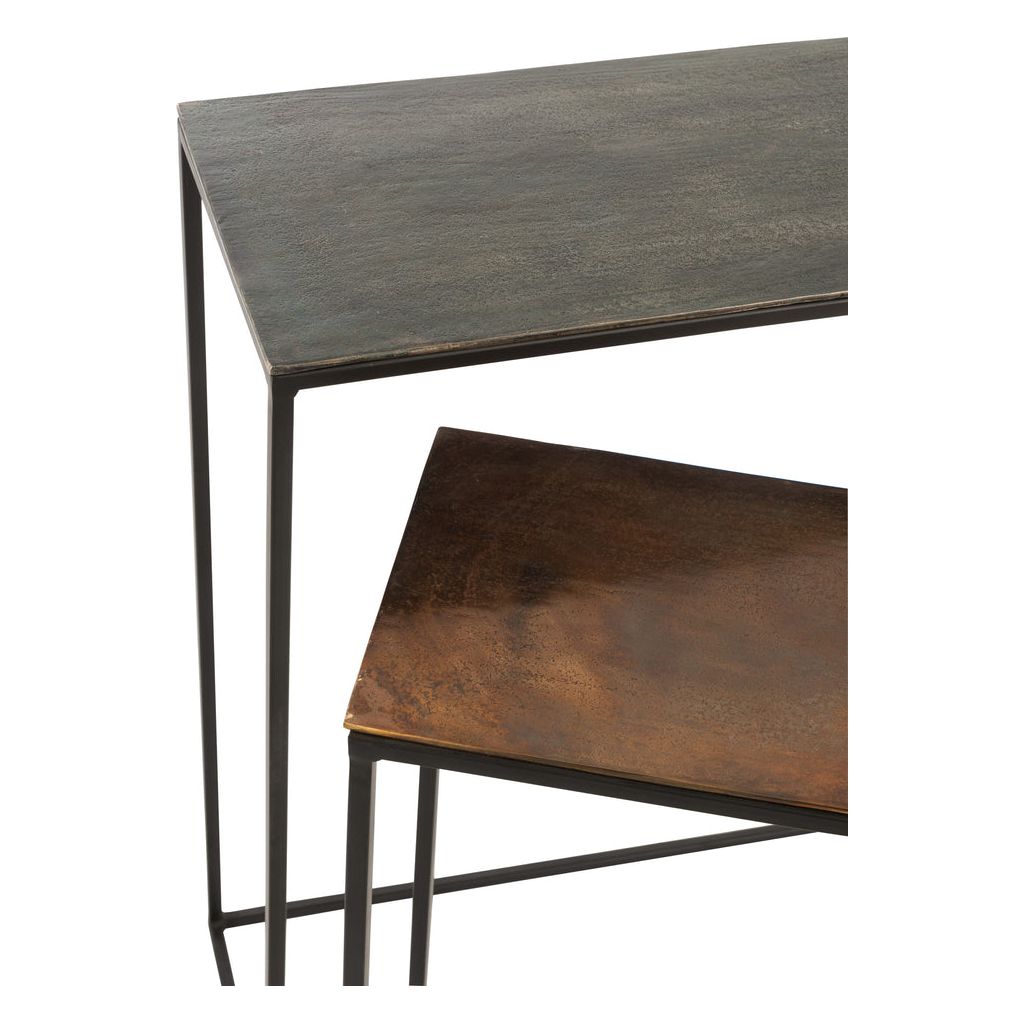 Consoles Rectangulaires Aluminium Noir - Designix