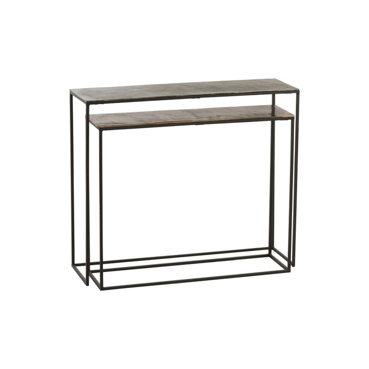 Consoles Rectangulaires Aluminium Noir - Designix