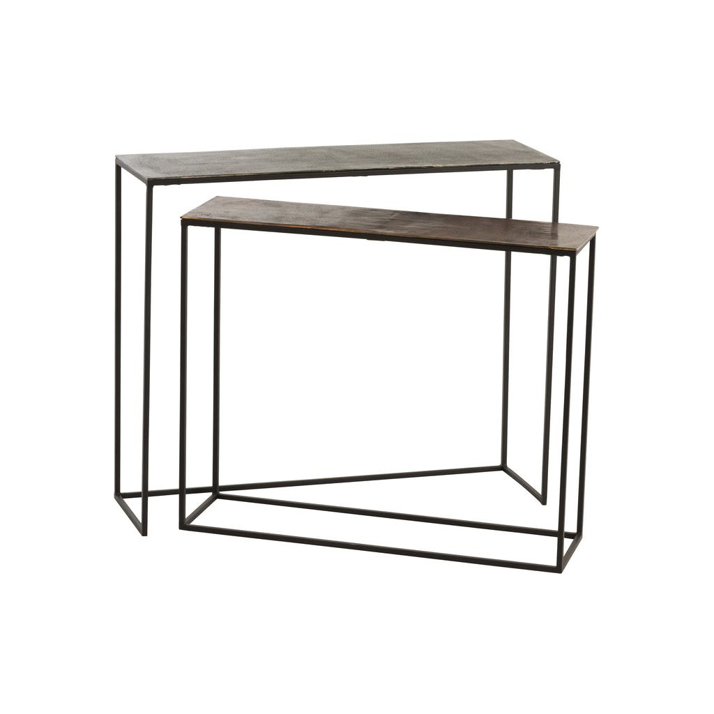 Consoles Rectangulaires Aluminium Noir - Designix