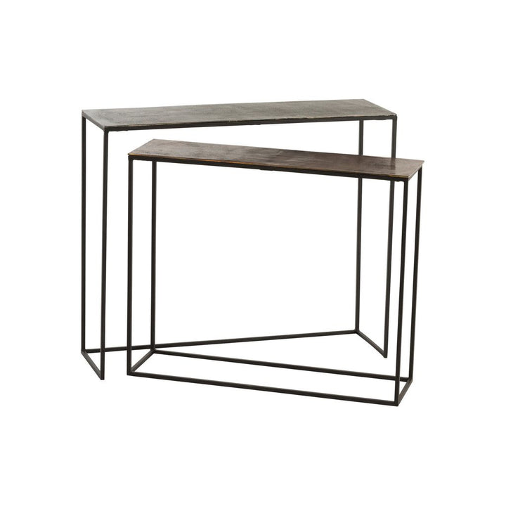 Consoles Rectangulaires Aluminium Noir - Designix