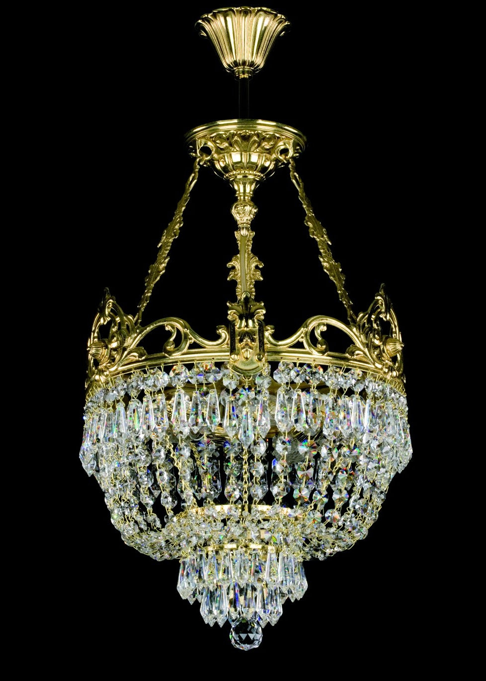 Lustre en laiton L16207CHCLN