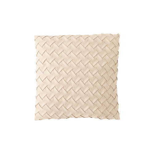 Coussin Beige Polyester Tissé