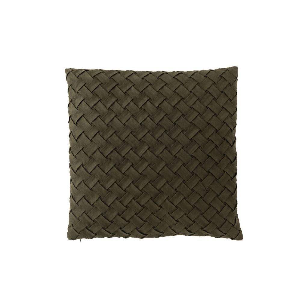 Coussin Tissé Polyester Vert - Designix