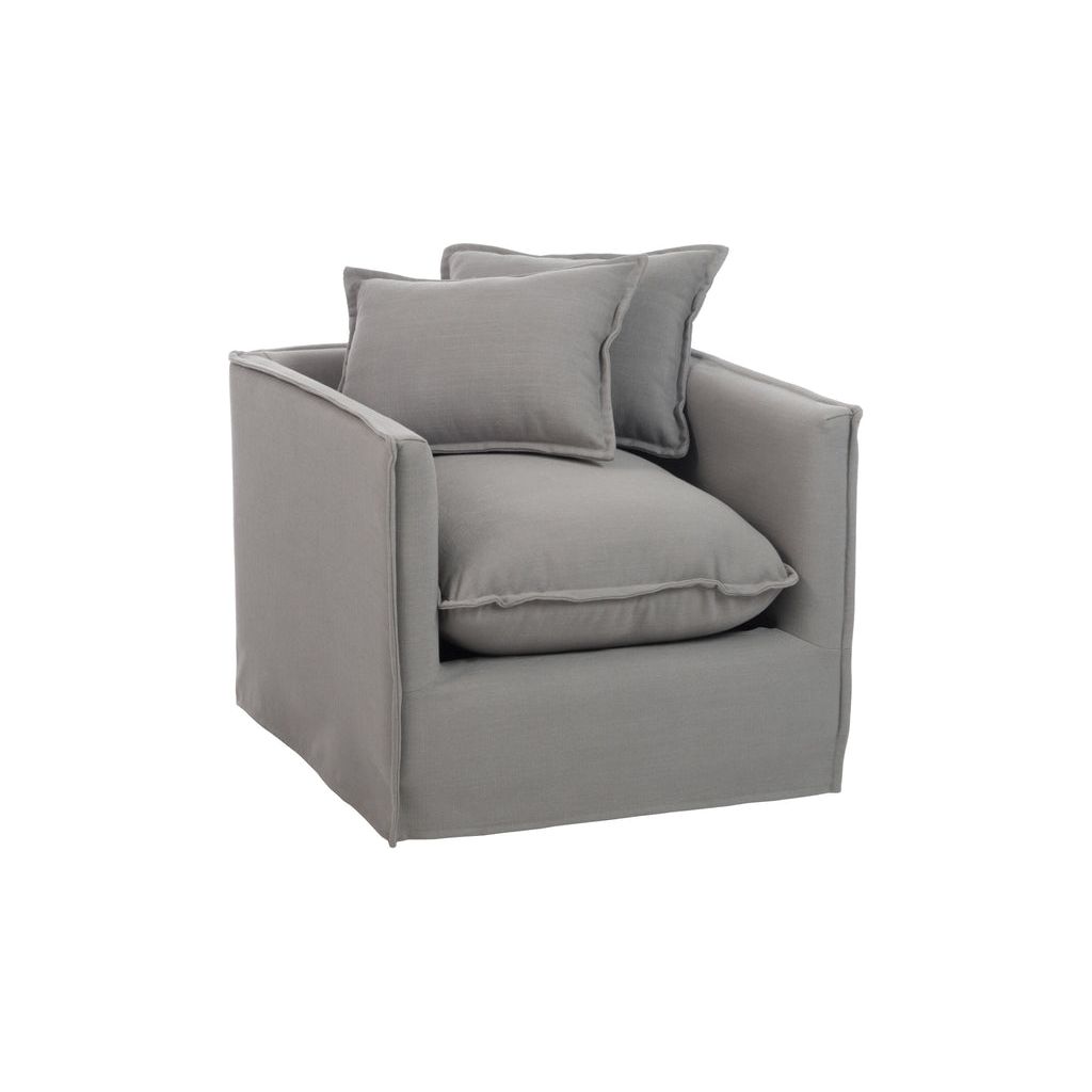 Coussins Canapé Lin Gris - Designix