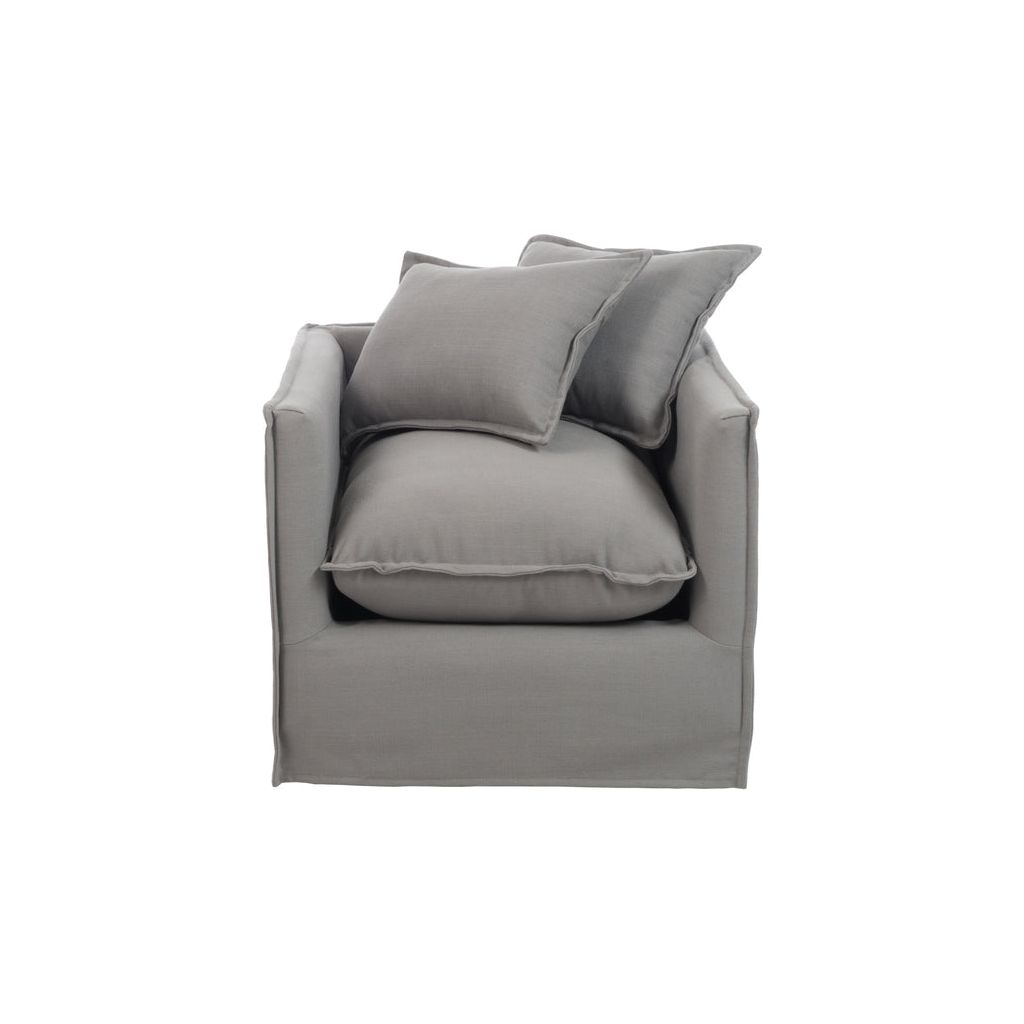 Coussins Canapé Lin Gris - Designix
