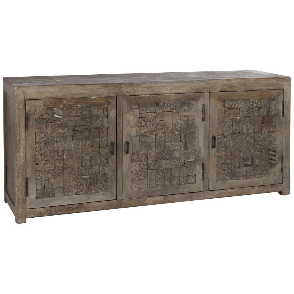 Armoire de cuisine 3 portes en bois naturel | Designix - - https://designix.fr