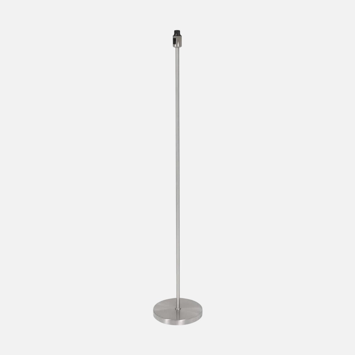 Lampadaire droit acier brossé Noor, pied de sol minimaliste | Designix
