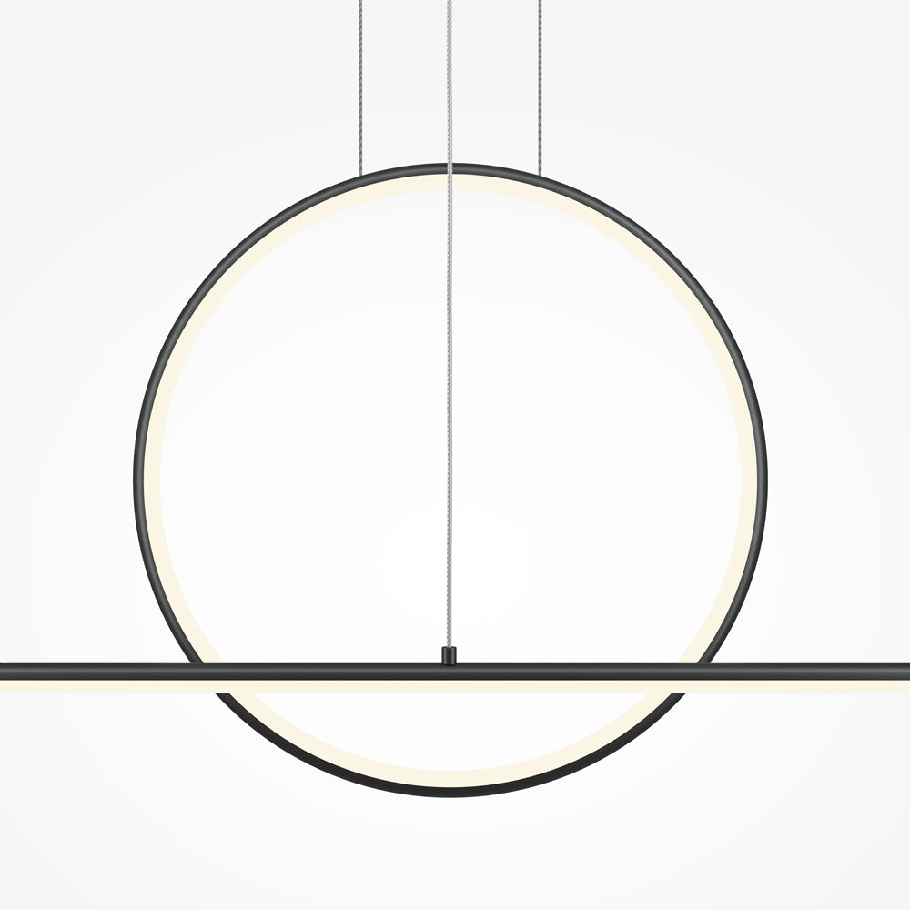 Halo Suspension luminaire noir