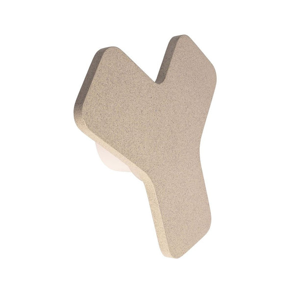 Applique murale Ypsilon beige et aluminium, béton