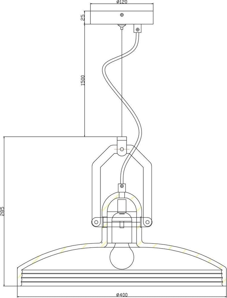Suspension Cygni grise foncé, béton