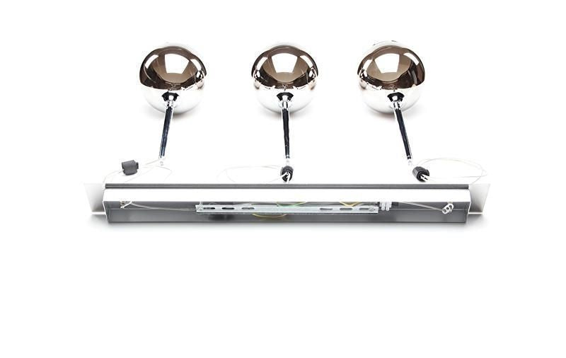 Suspension Bunda argentée, verre