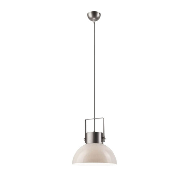 Suspension grise et blanche, verre