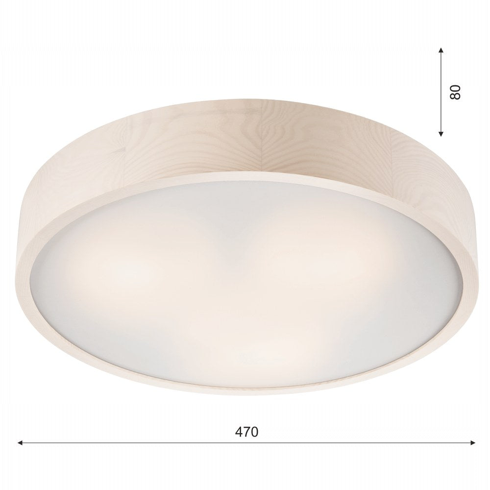 Schéma de dimensions indiquant 470 mm de diamètre et 80 mm de hauteur.