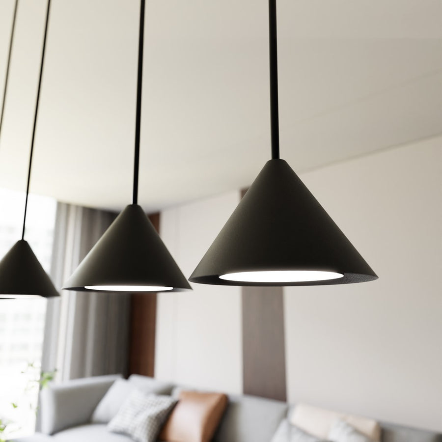 Suspension Fredarn 3 lumières noire
