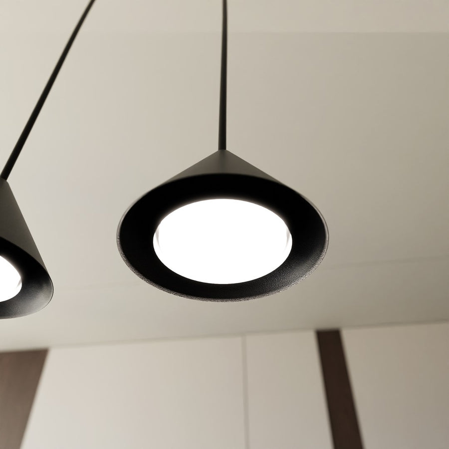 Suspension Fredarn 3 lumières noire