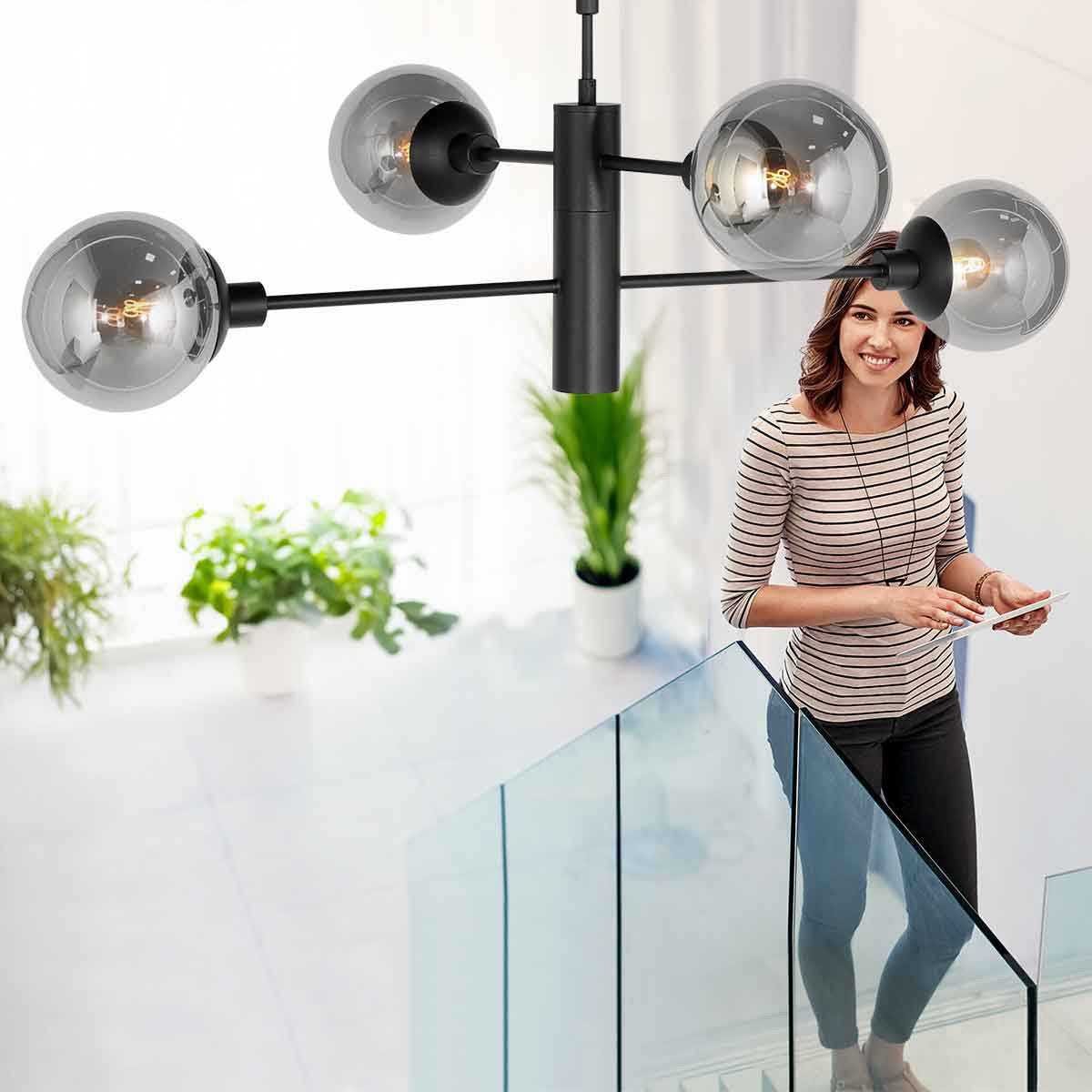 Suspension luminaire Constellation noir