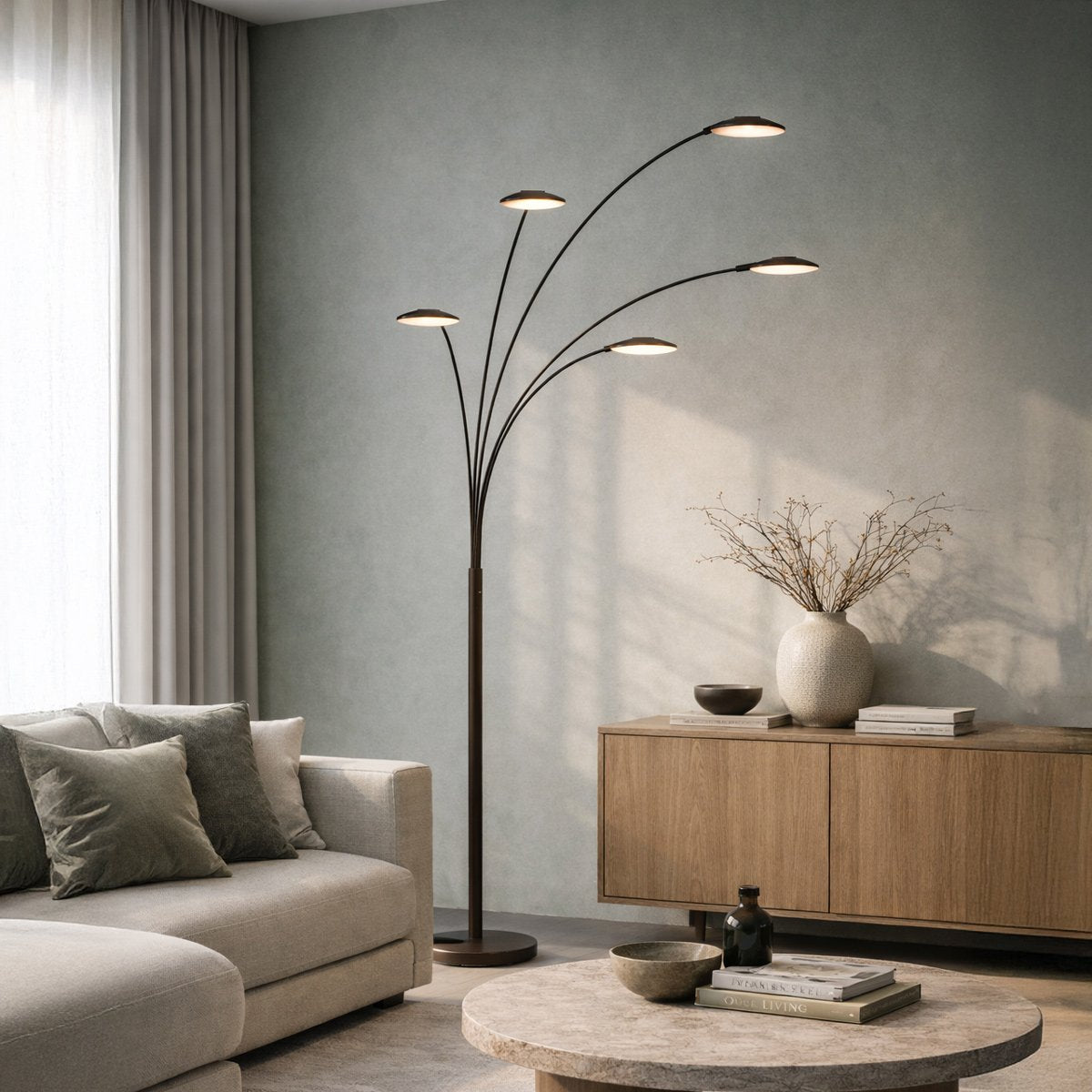Lampadaire Synna marron