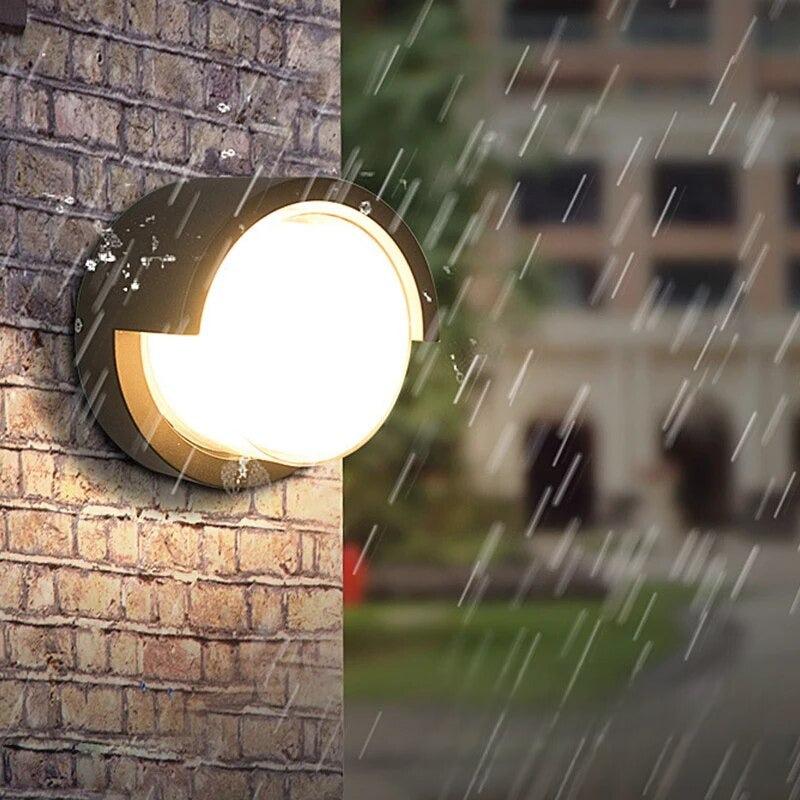 Eclairage Extérieur Mural LED Ronde | LuminoCercle - Designix Applique murale extérieur Blanc Chaud (2700 - 3500K)