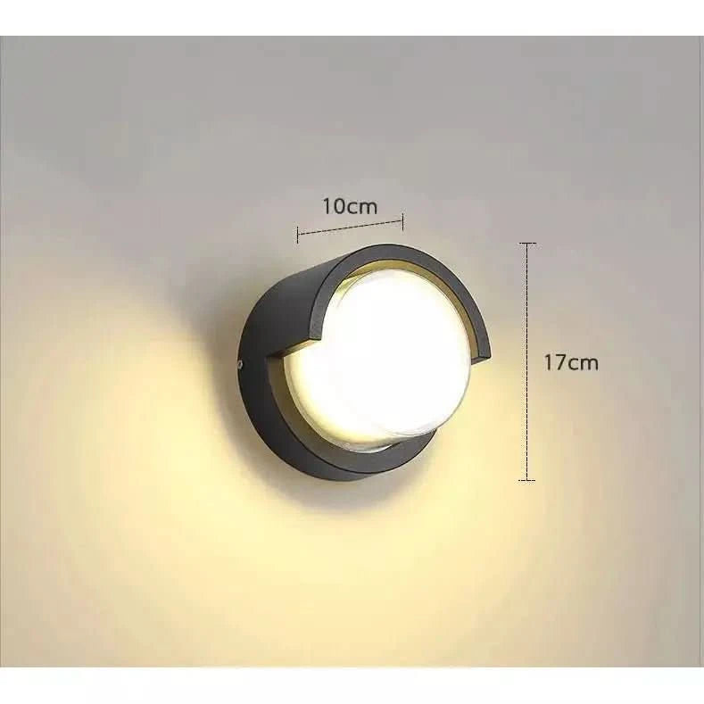 Eclairage Extérieur Mural LED Ronde | LuminoCercle - Designix Applique murale extérieur Blanc Chaud (2700 - 3500K)