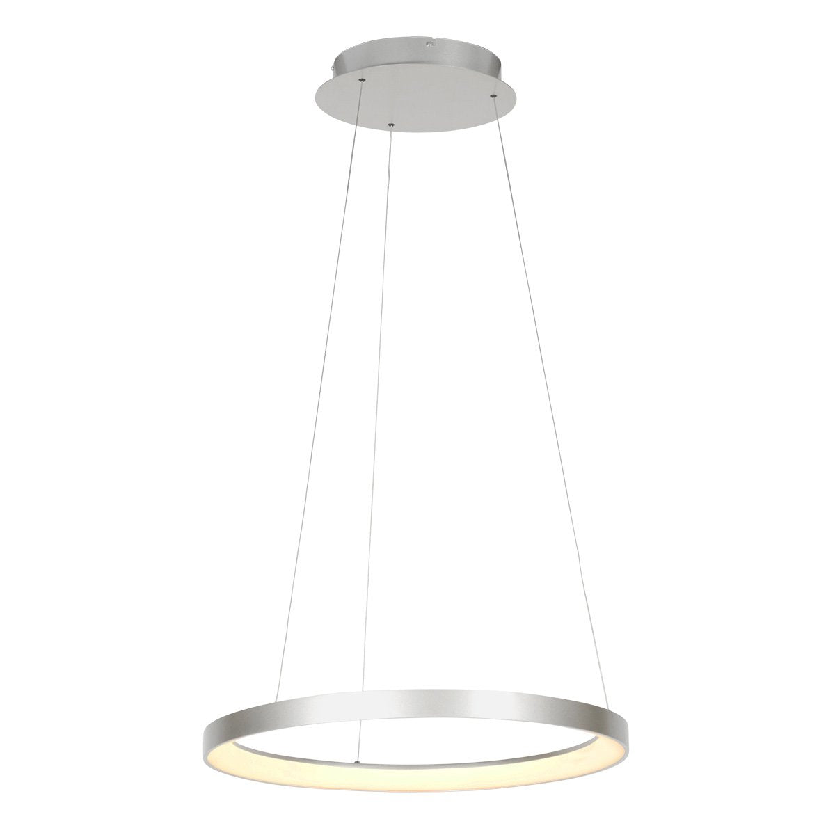 Suspension luminaire Ringlede argenté