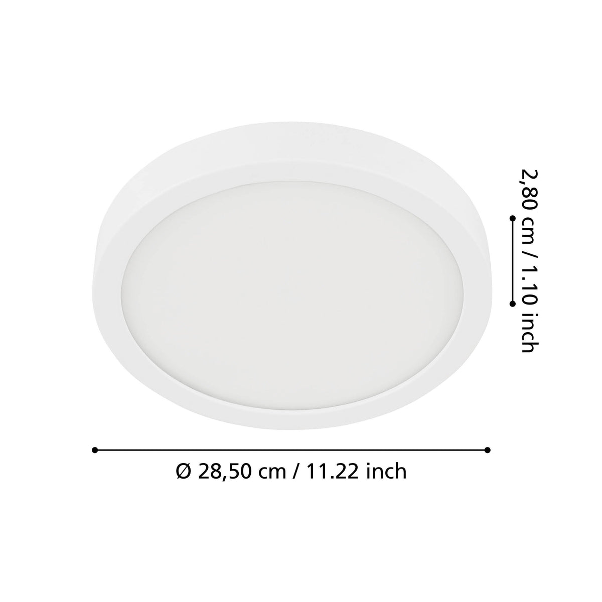 Plafonnier Fueva 5 blanc, Ø 28,5 cm (30891)