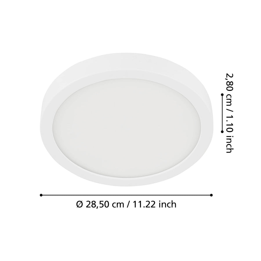 Plafonnier Fueva 5 blanc, Ø 28,5 cm (30891)
