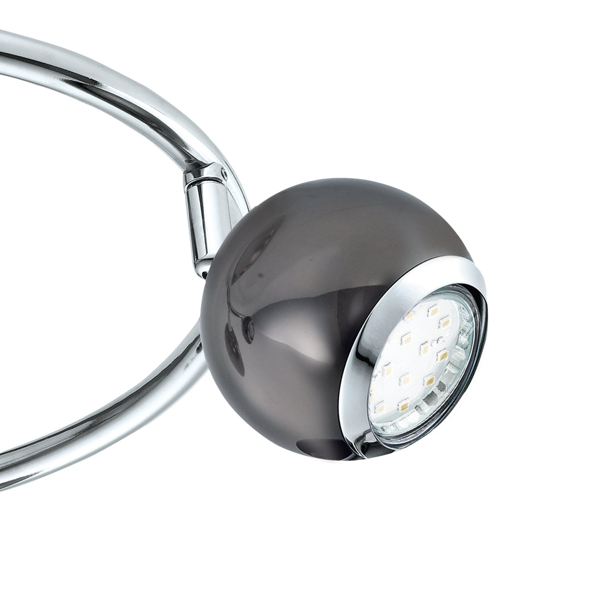 Plafonnier Bimeda nickel et noir, H 34,5 cm