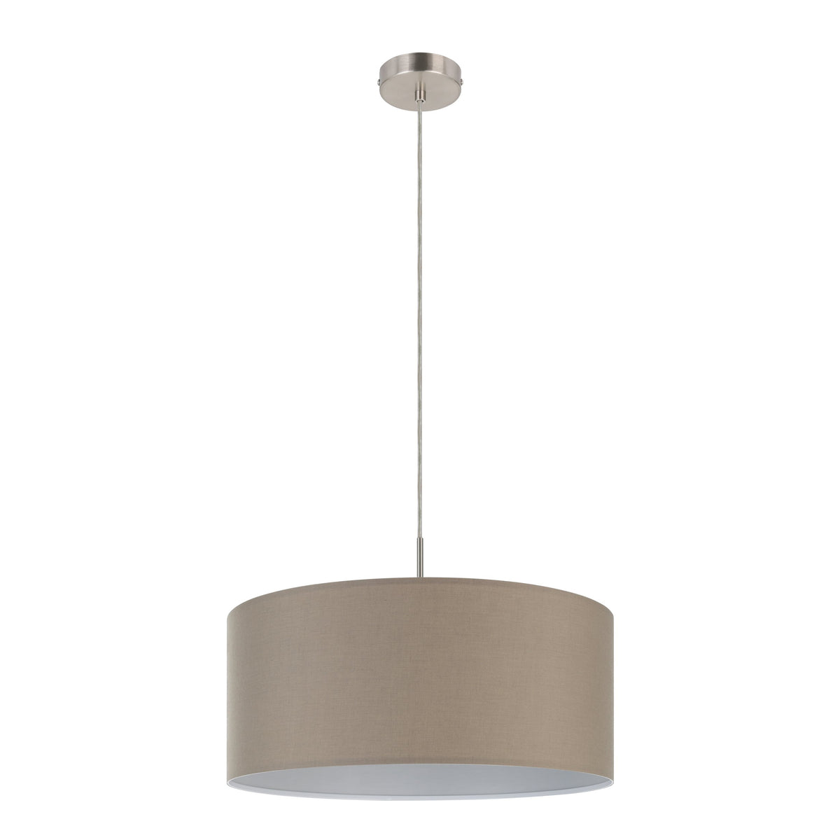 Suspension Pasteri taupe et grise, tissu, L 53 cm