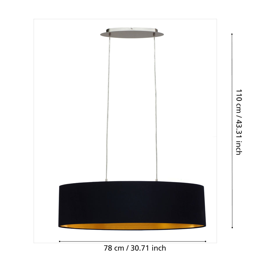 Schéma coté indiquant 78 cm de largeur et 110 cm de hauteur totale
