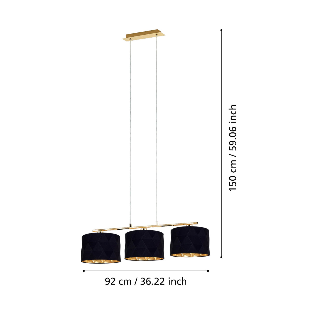 Suspension luminaire | Dolorita Noire