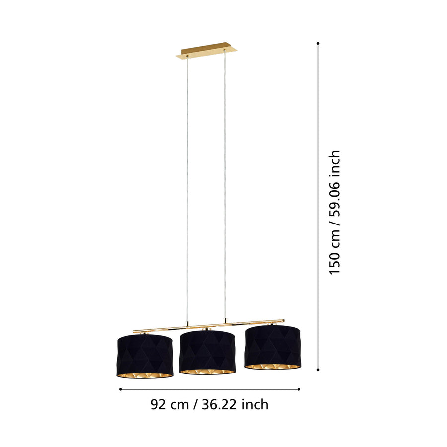 Suspension luminaire | Dolorita Noire