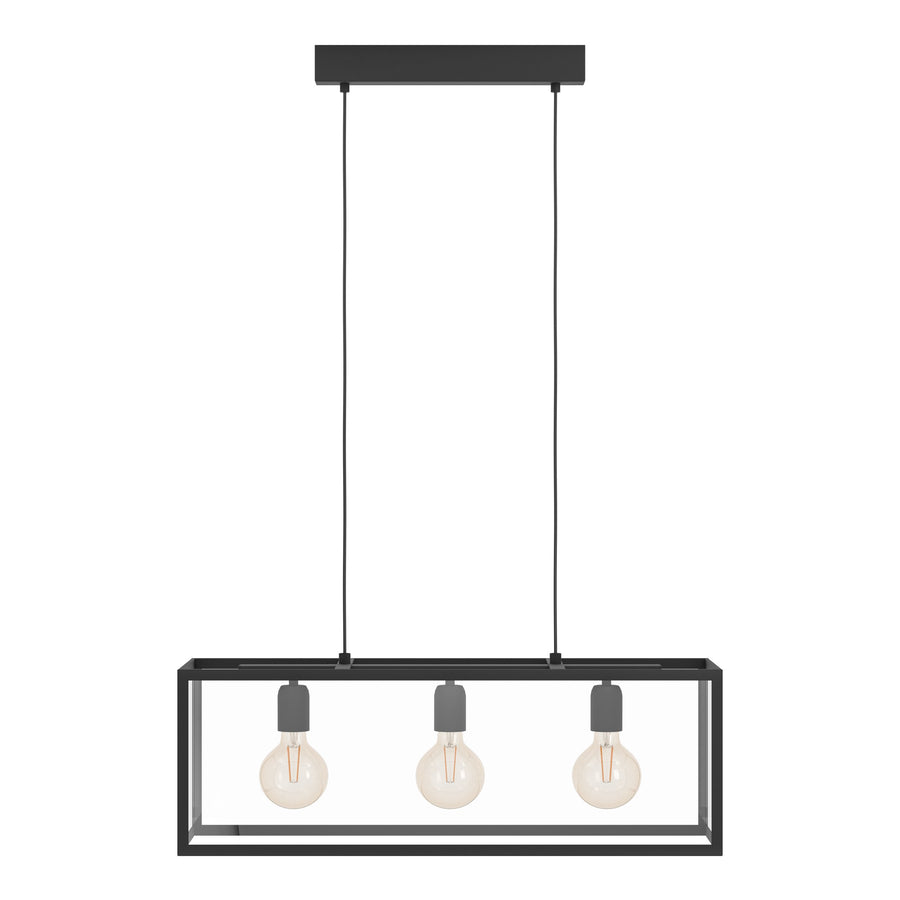 Suspension Charterhouse noire, verre