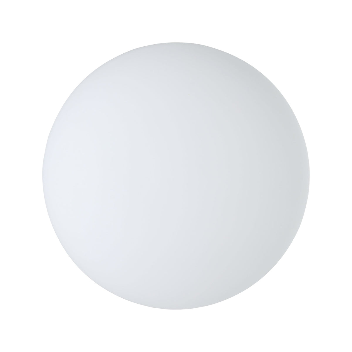 Face avant du luminaire rond blanc au verre opale uniforme