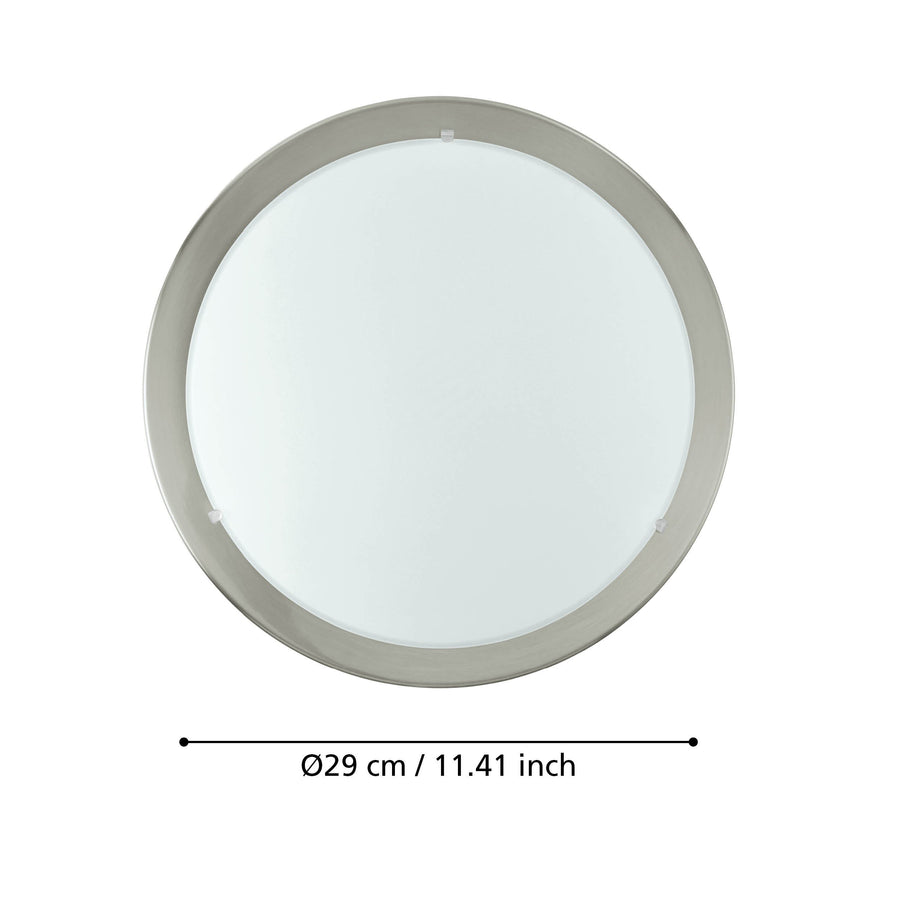 Schéma de dimensions indiquant un diamètre de 29 cm pour le luminaire rond.