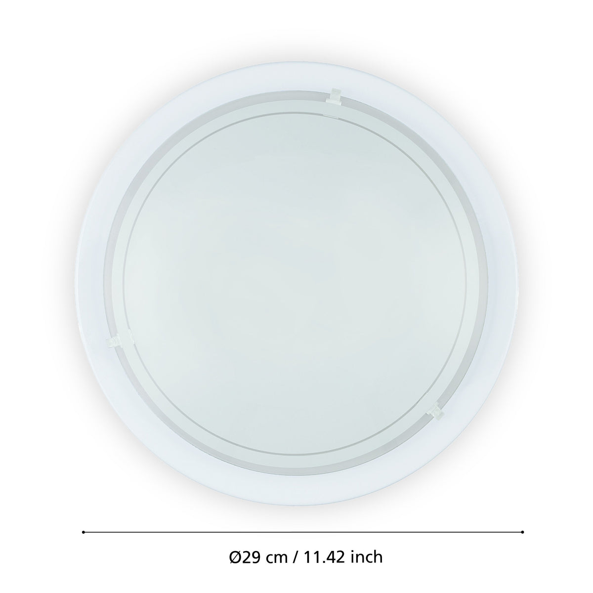 Schéma de dimensions avec un diamètre de 29 centimètres